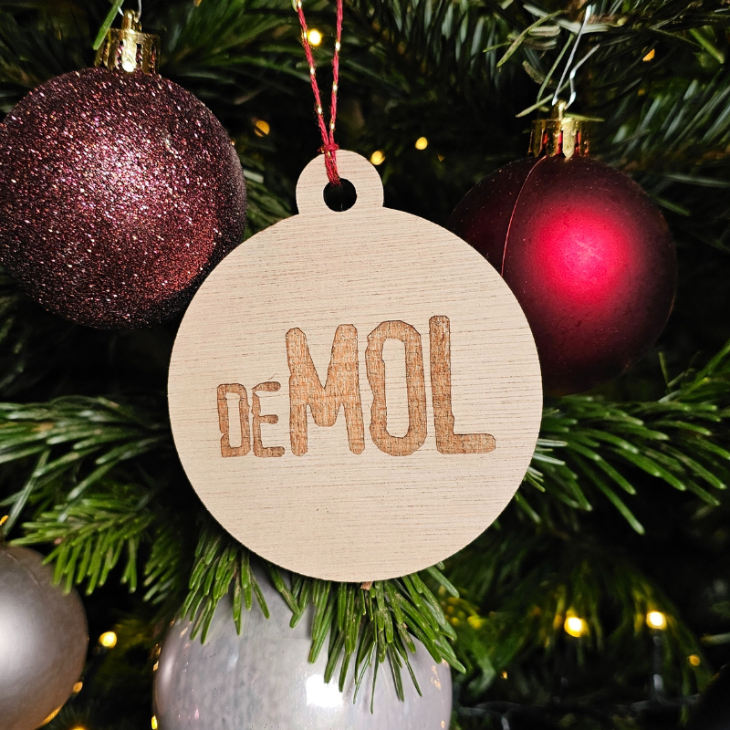 Home 3 mol houten joker kersthanger